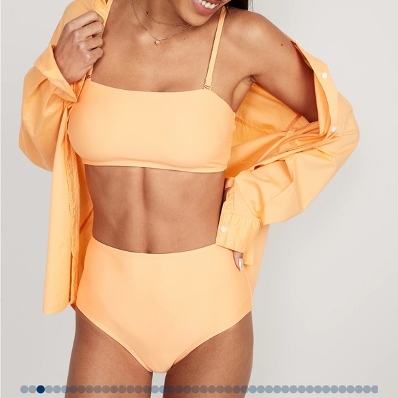 NWT OLD NAVY High-Waisted Bikini Swim Bottom COLOR SUNFISH SIZE MEDIUM - Picture 6 of 7